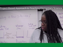 Danita Byrd in front of whiteboard in classroom